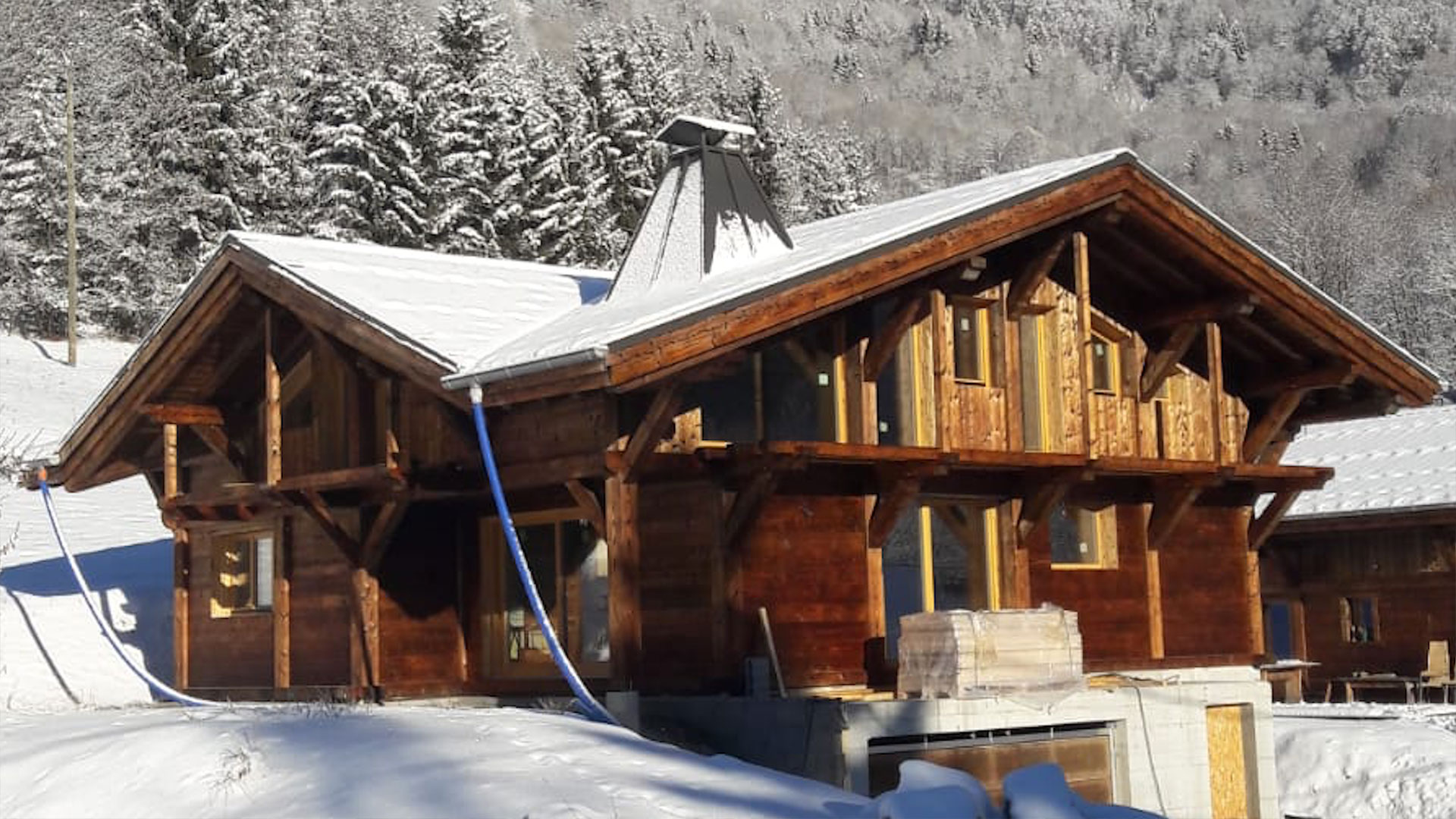 Construction de Chalet en bois et béton au Le Mont Servoz, Chamonix