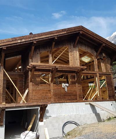 Construction de Chalet neuf en bois à Taconnaz, Chamonix
